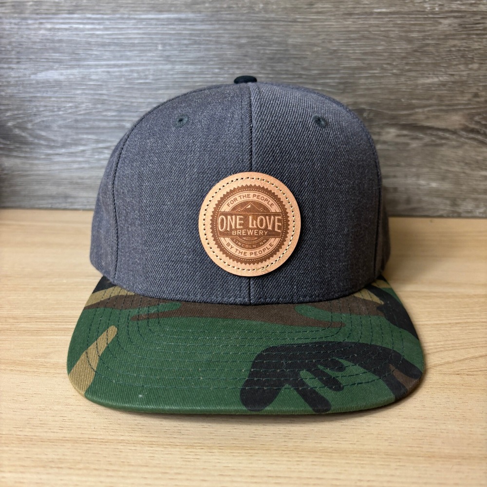 One Love Brewery Hat Cap Snap Back Gray Beer Brewing Adjustable